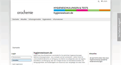 Desktop Screenshot of hygienewissen.de